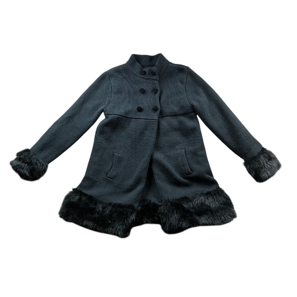 Christian Siriano New York - Girl - Black Long Sleeve Knit Dress   – Size 6X